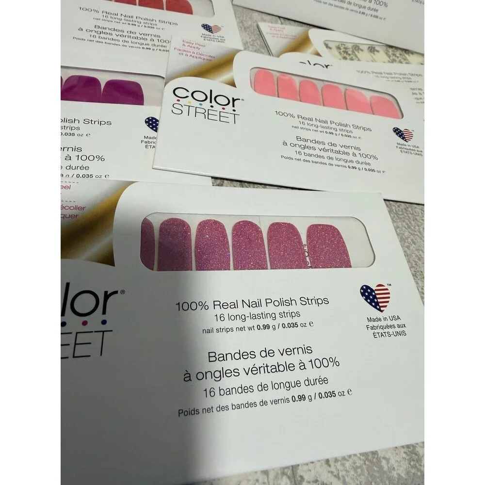 Lot of 14 Color Street 100% Real Nail Polish Strips - Multiple Designs